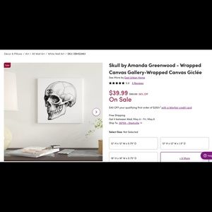 Wayfair skull painting